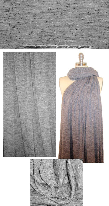NY designer speckled yarn dye sweater knit - salt-pepper