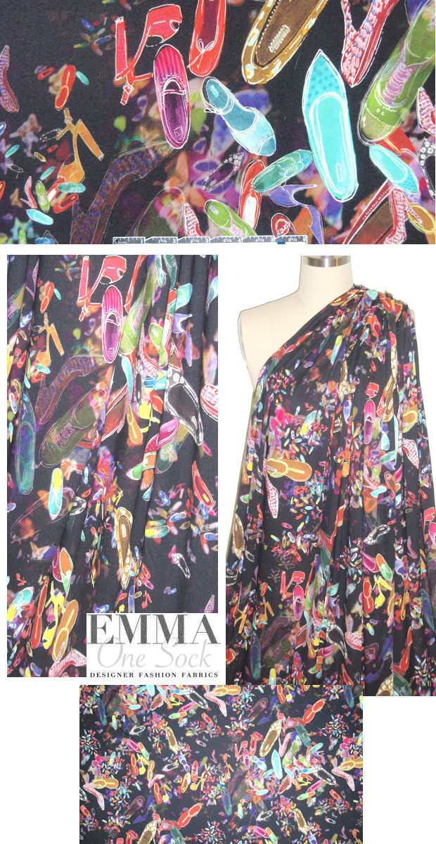 Italian shoe chaos! viscose/spandex knit