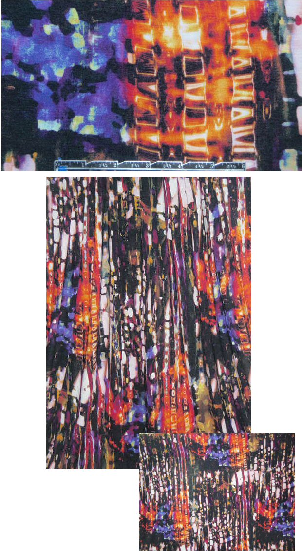 French metro lights abstract digital knit