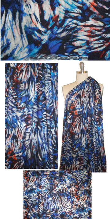 Italian 'feather burst' viscose blend sweatery knit 2 yd