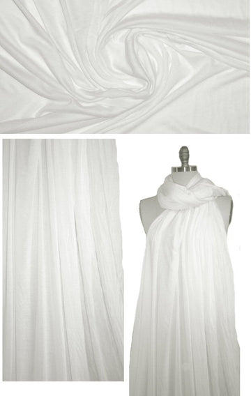 NY designer featherweight rayon knit - soft white 1.625 yd