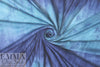 NY designer tie dye blues print knit