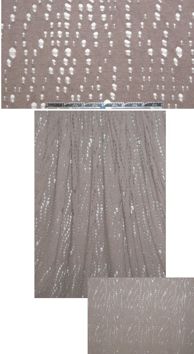 novelty eyelet stitch heathered knit - driftwood