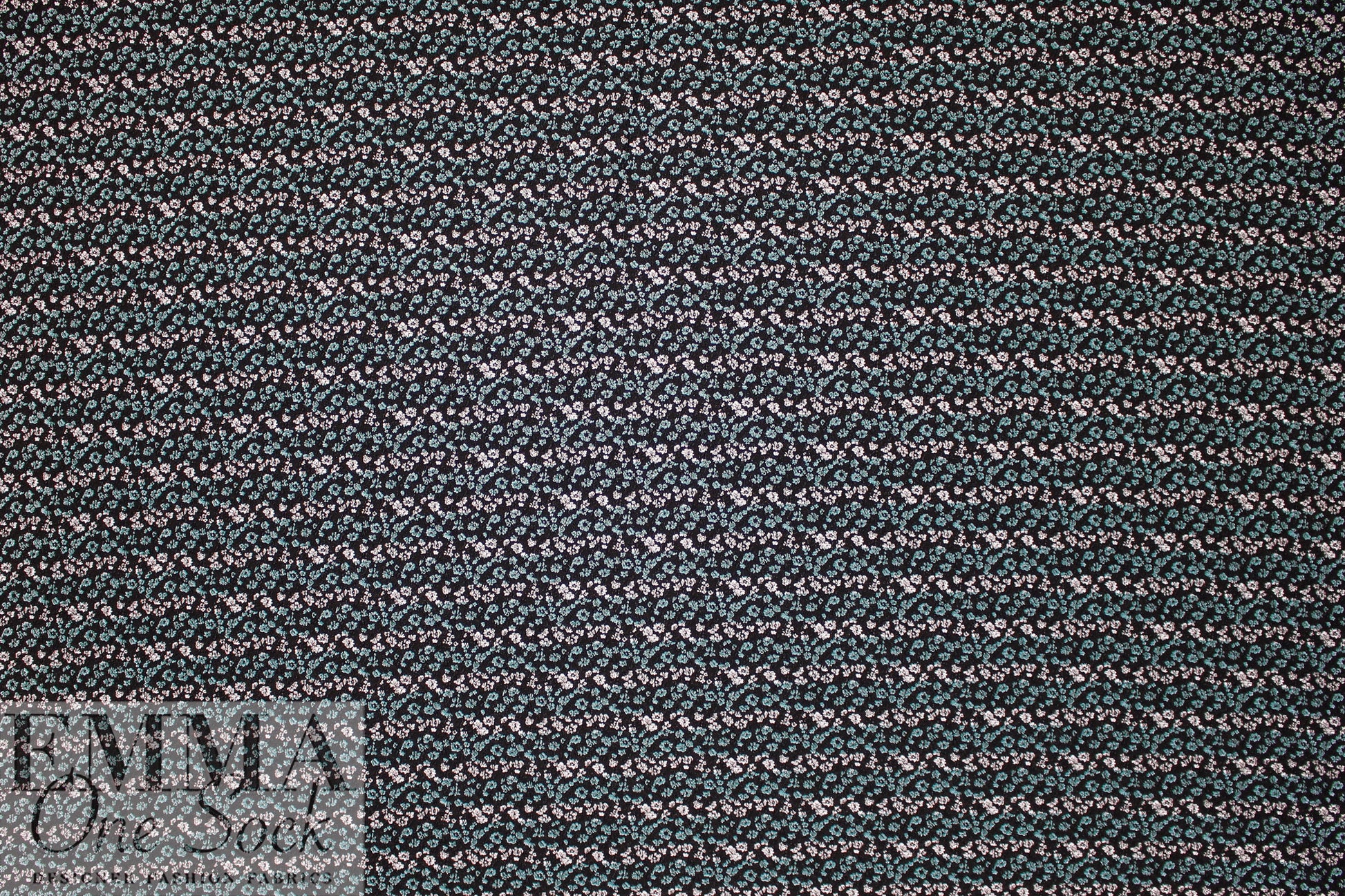 French flowery stripe yarn dyed, textured jacquard knit 1.75 yd