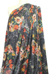 CA designer floral overprinted jacquard knit  1.375 yd