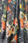 CA designer floral overprinted jacquard knit