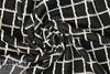 NY designer jacquard knit - black/white windowpane