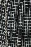NY designer jacquard knit - black/white windowpane 1.25 yds