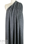 CA designer jacquard doubleknit - gray/black 'reptile' 1.66 yd
