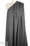 CA designer jacquard doubleknit - gray/black oval dot 2 yds