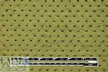 Italian textured dot 2-ply knit - avocado/black .625 yds