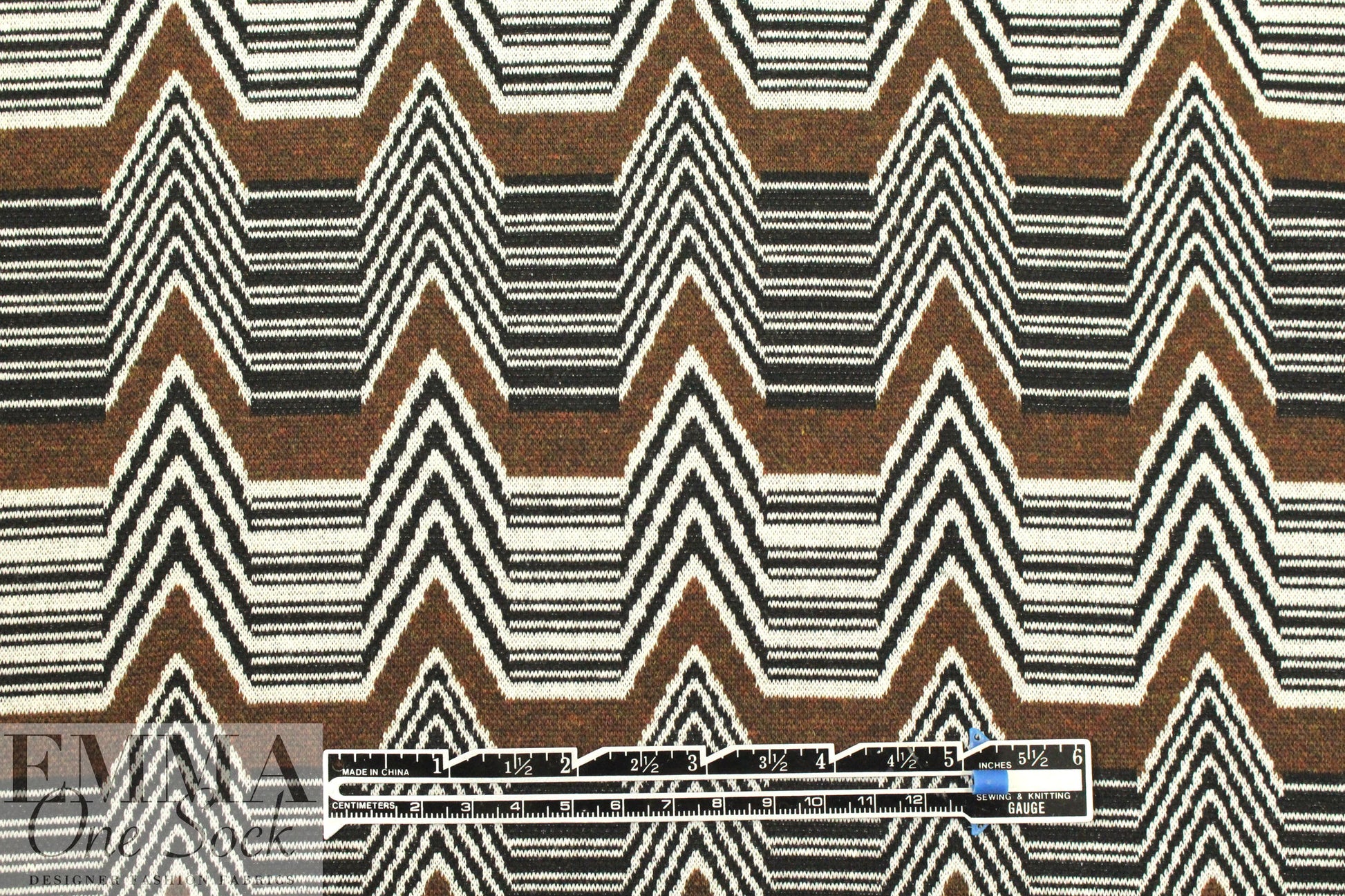 CA designer jacquard knit - heartbeat chevron