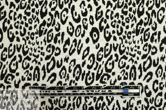 CA designer jacquard knit - stylized leopard