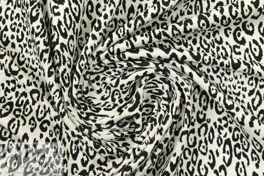 CA designer jacquard knit - stylized leopard