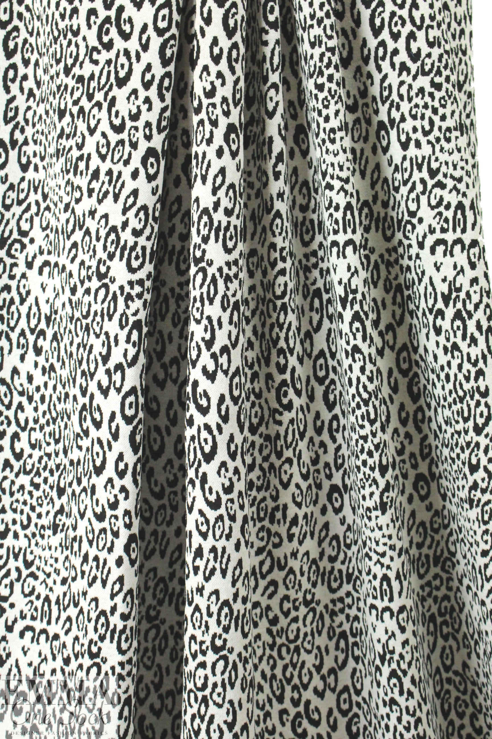 CA designer jacquard knit - stylized leopard