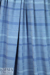 French-style yarn dyed stripe jacquard knit - blue