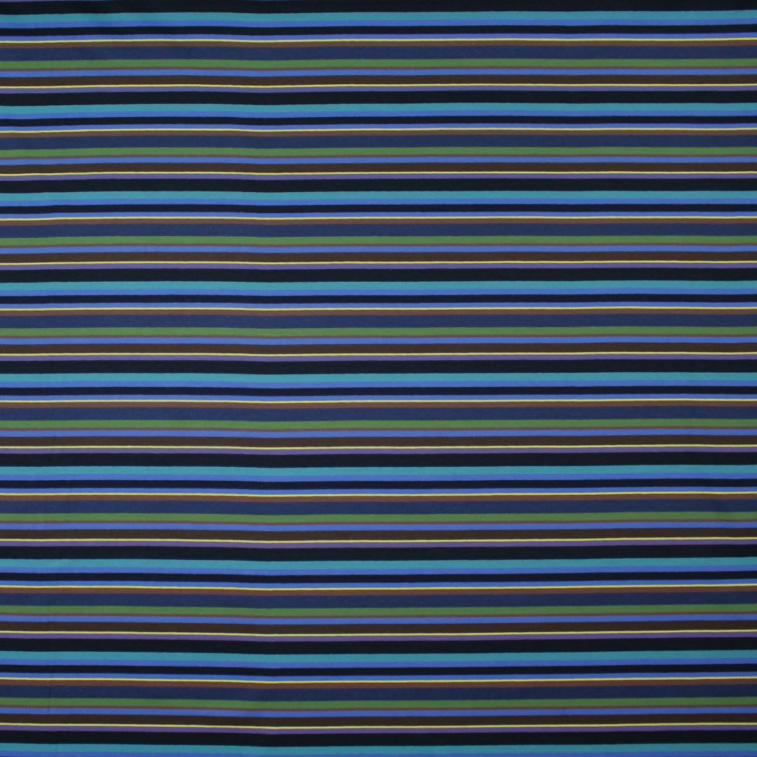 Gall0 stripe cotton knit - violet/blue/brown .625 yds