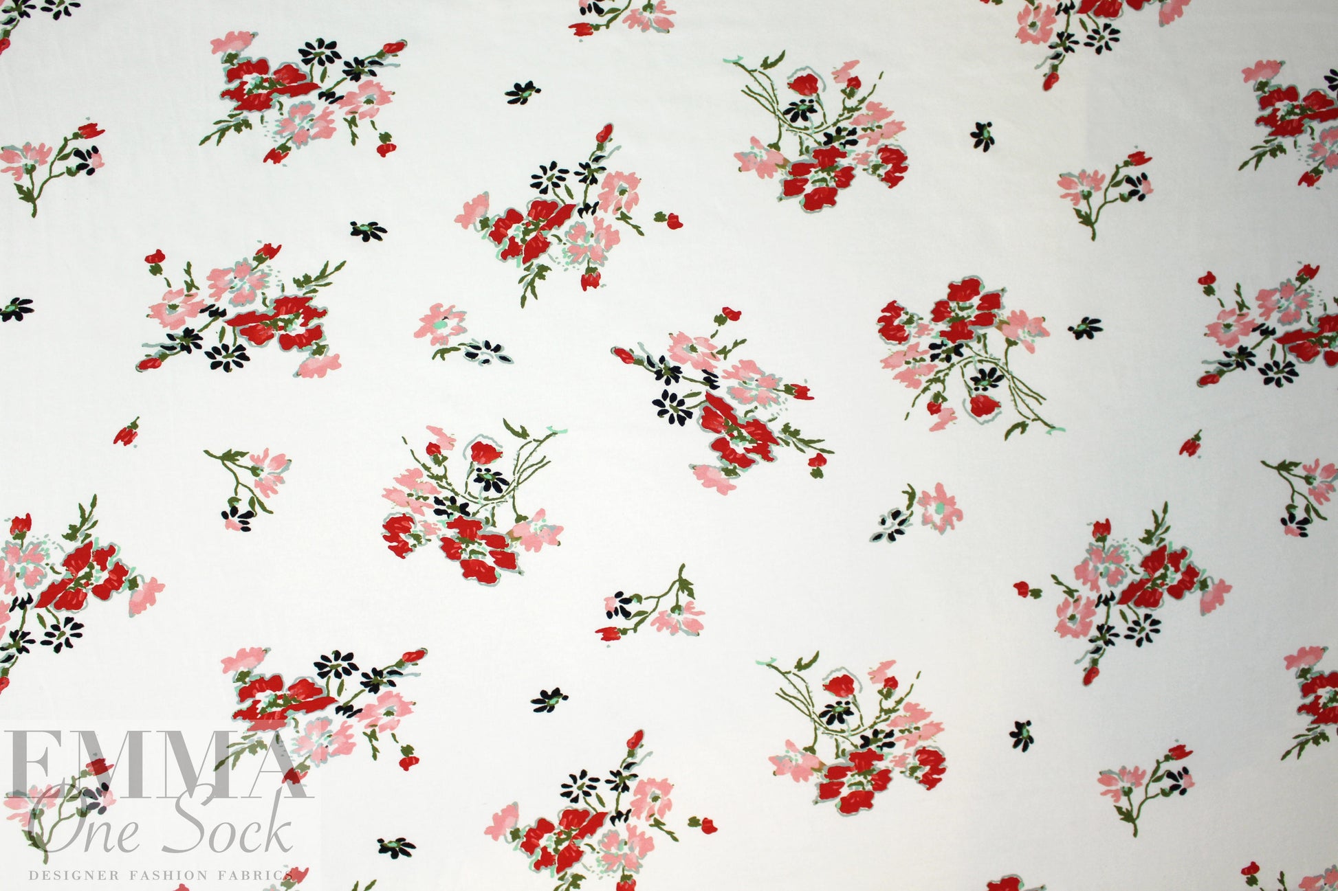 Rebecca Tay1or digital viscose knit - floral clusters