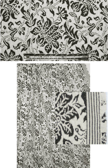 Italian matelasse knit - lyric flower graphic