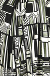 Italian graphic zigs panel viscose/lycra knit 1.375 yd