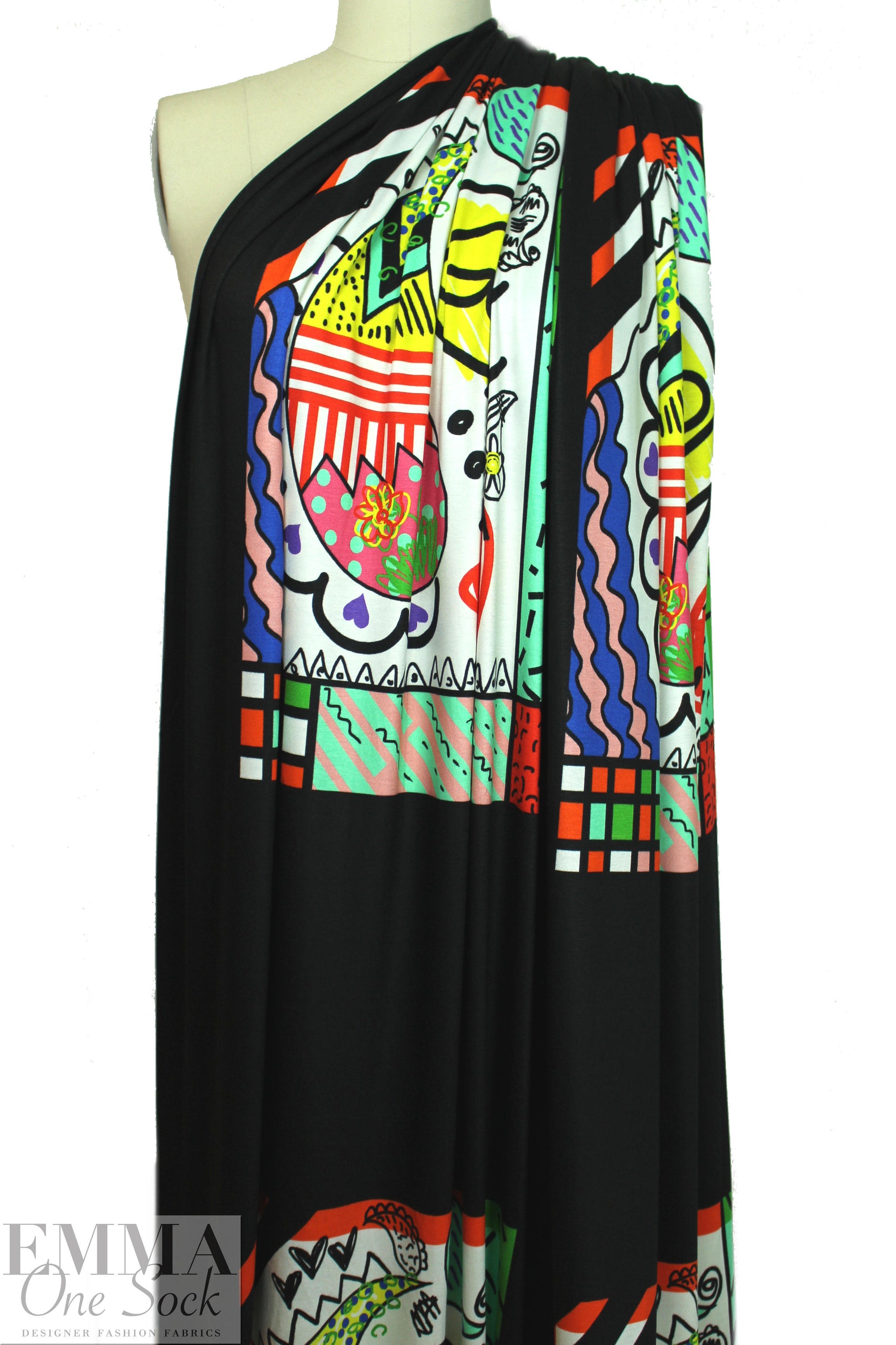 Italian digital viscose knit - Romer0 Britt0 panel