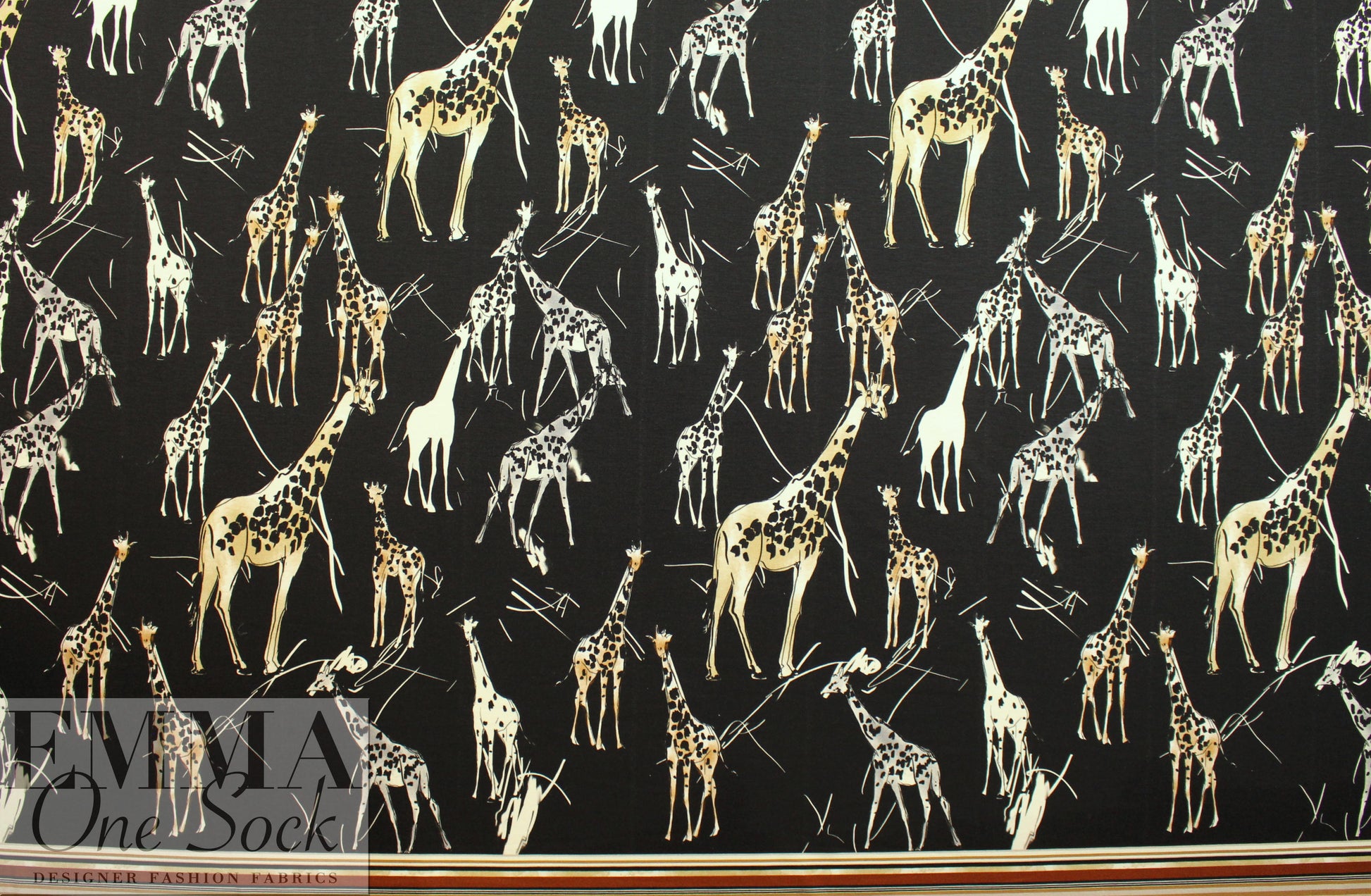 Italian 'giraffe collection' panel viscose/span knit .875 yds
