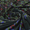 M. Rinaldi 'greenery scroll' border print viscose/spandex knit 1 yard