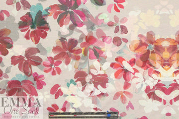 painterly pink petals panel knit