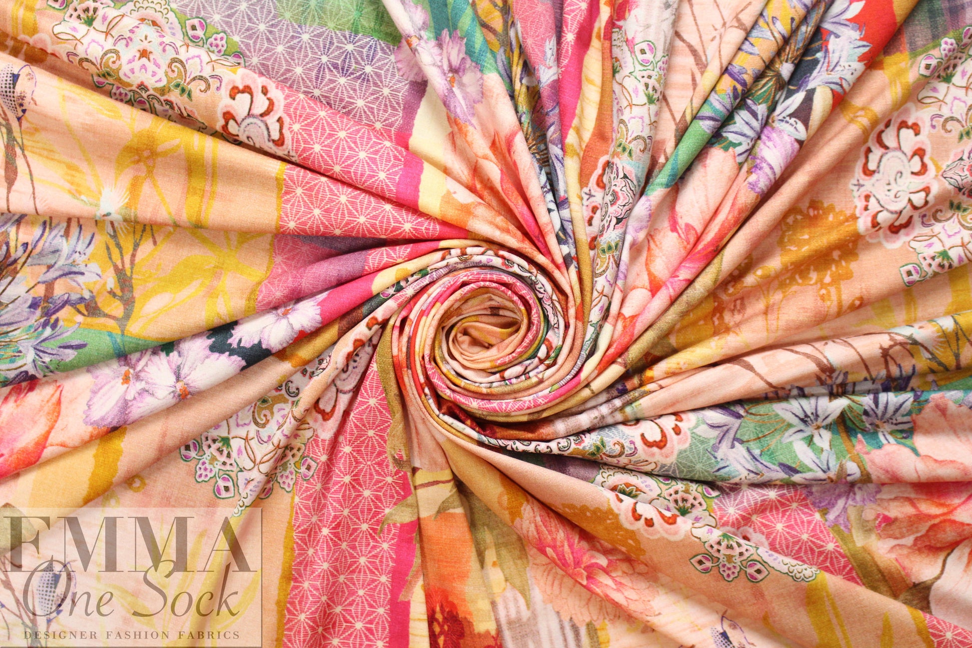 French decorative montage rayon/lycra knit .625 yds