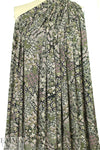 Italian digital viscose/elas knit - graphic feathers
