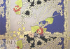 Italian digital viscose knit - blue/rouge floral