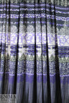 Italian digital viscose knit - grape/off black panel .75 yds