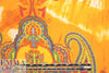 Italian digital viscose knit - citrus/sky tie dye paisley