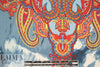 Italian digital viscose knit - blue/red tie dye paisley 2 yd