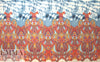 Italian digital viscose knit - blue/red tie dye paisley 2 yd