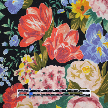 CA designer 'blooms à la mode' printed rayon/spandex knit 1.5 yds