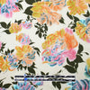 CA designer 'apricot blooms' printed rayon/spandex knit 2 yd