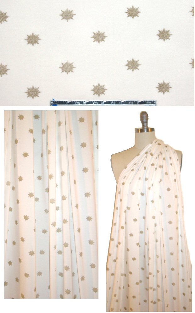 CA designer 'gold star' rayon/lycra knit 1.25 yds