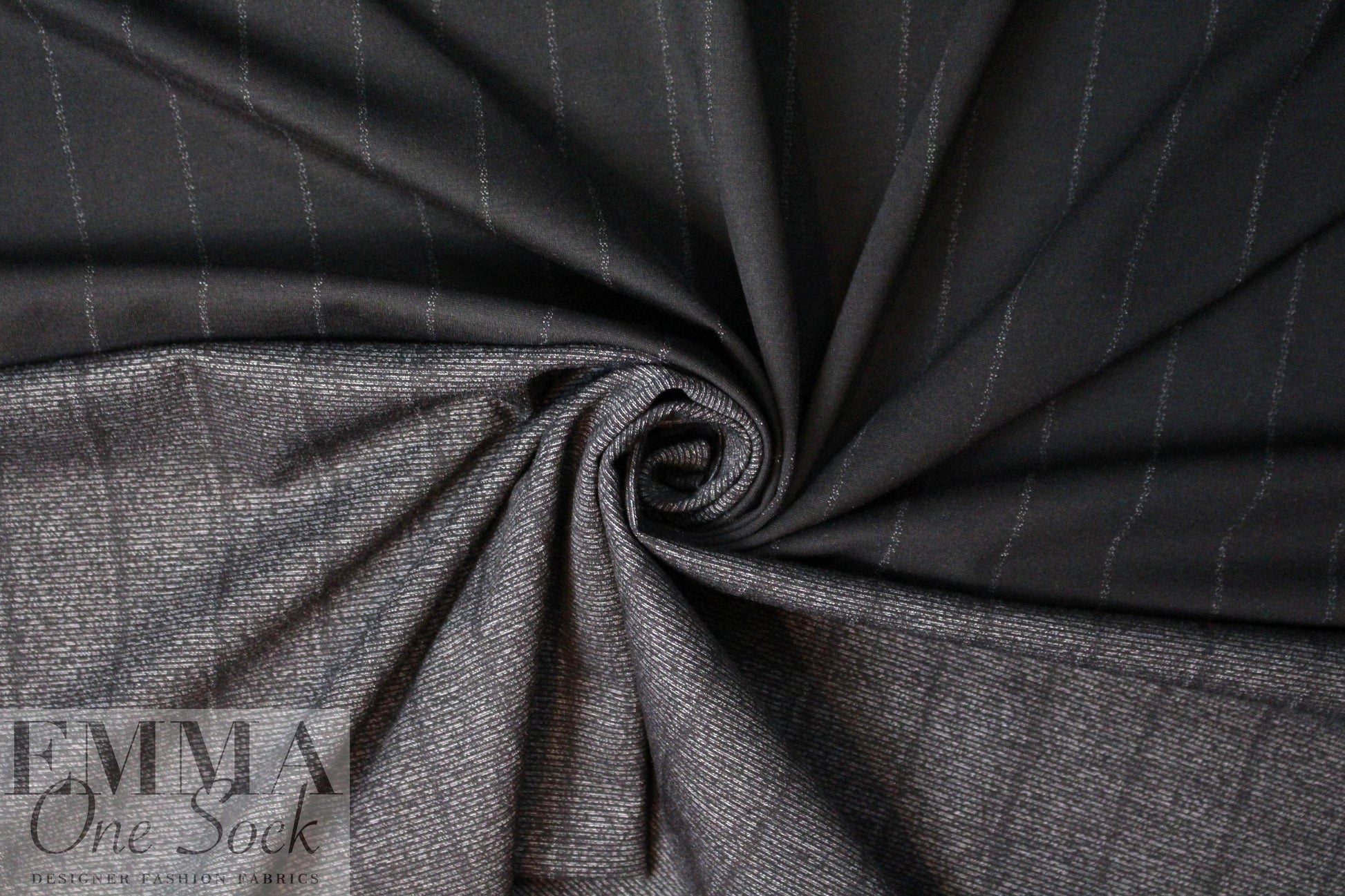 Italian 'whispered stripes' 4-way stretch ponte
