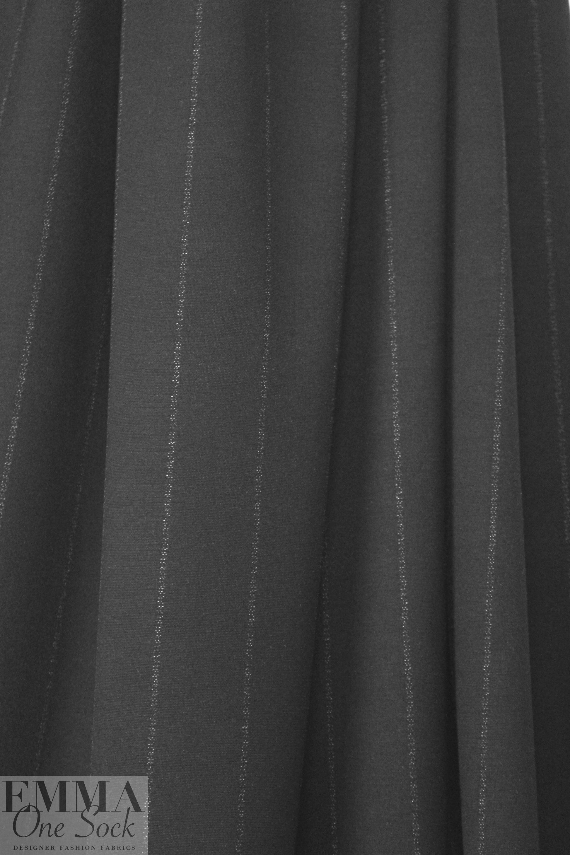 Italian 'whispered stripes' 4-way stretch ponte 1.875 yd