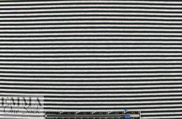Italian black/stone yarn dye stripe doubleknit