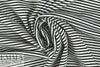 Italian black/stone yarn dye stripe doubleknit