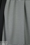 Italian black/stone yarn dye stripe doubleknit 1.33 yds