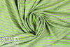 bright lime/gray heather yarn dye stripe jersey 2.25 yd