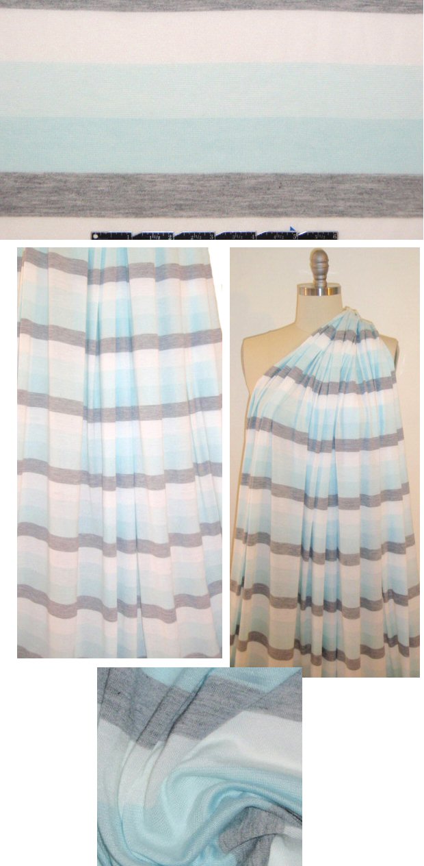 NY designer gradient blue/white/gray lightwt. knit .875 yds