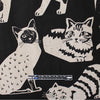 Kokka Japan "neko no e echino" canvas - black/natural