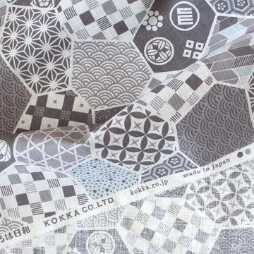 Kokka Japan "iroha" dobby cloth - calm gray