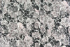 shades of gray over-printed floral guipure lace 1.375 yds
