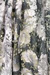 shades of gray over-printed floral guipure lace 1.875 yd