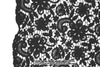 reembroidered double scallop floral lace - black